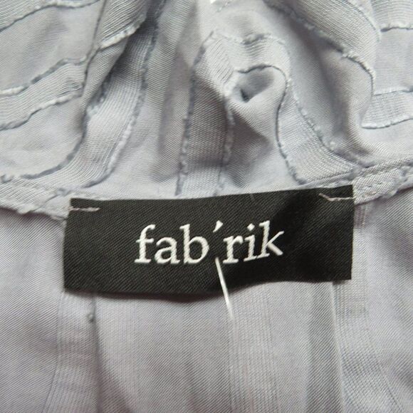 Fab'rik Ruffled Boho Sleeveless Top Women's Size Small Gray Light & Airy - Picture 4 of 11